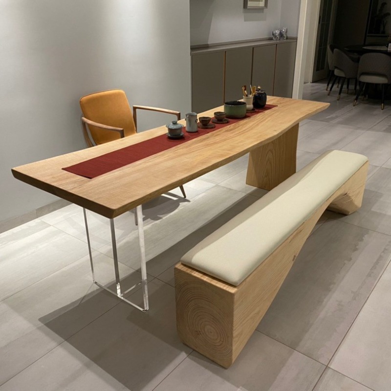 Office Furniture Home - Mesa Flotante Nórdica de Madera Maciza