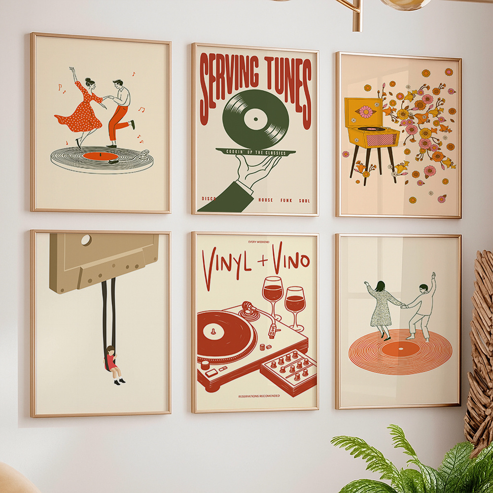 Office Furniture And Design - Póster de Lona Vintage con Diseño