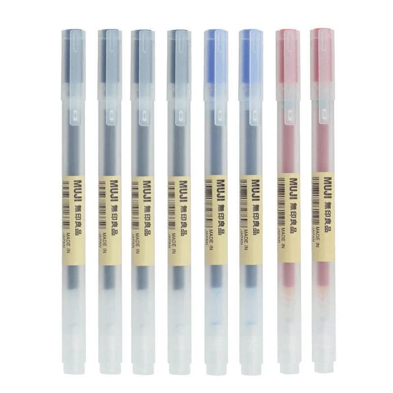 Muji Stationery Gel Pen - 6/8 unids/set bolígrafo de Gel Kawaii