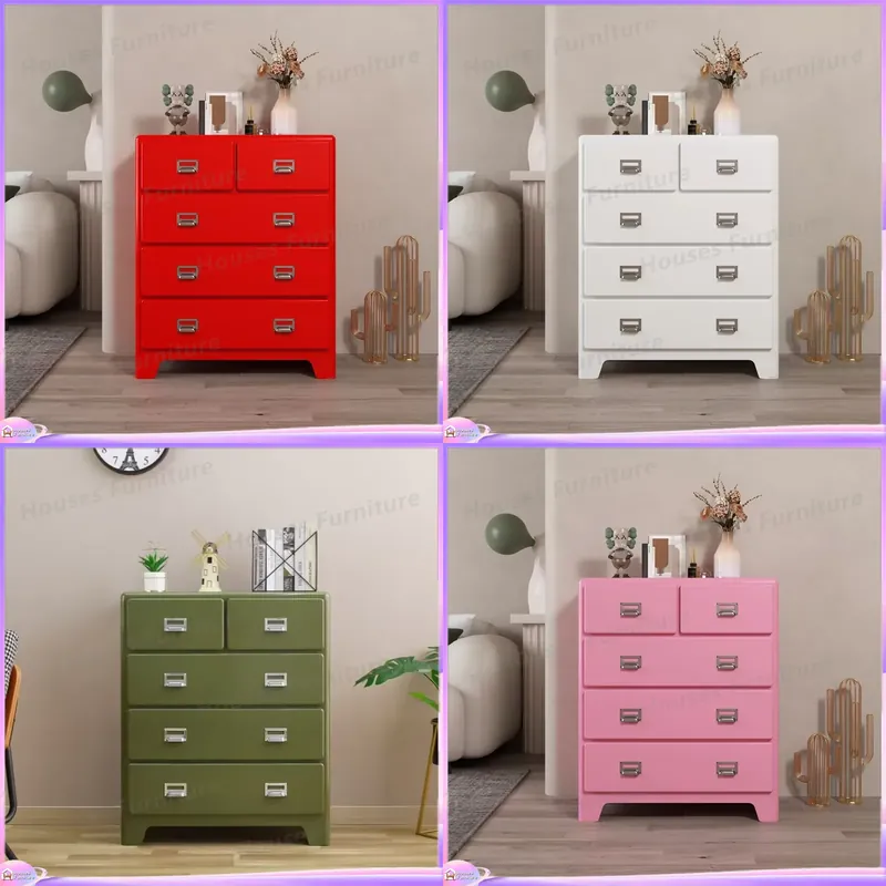 Office Storage Cabinet - Mueble Zapatero Metálico Vintage de 5