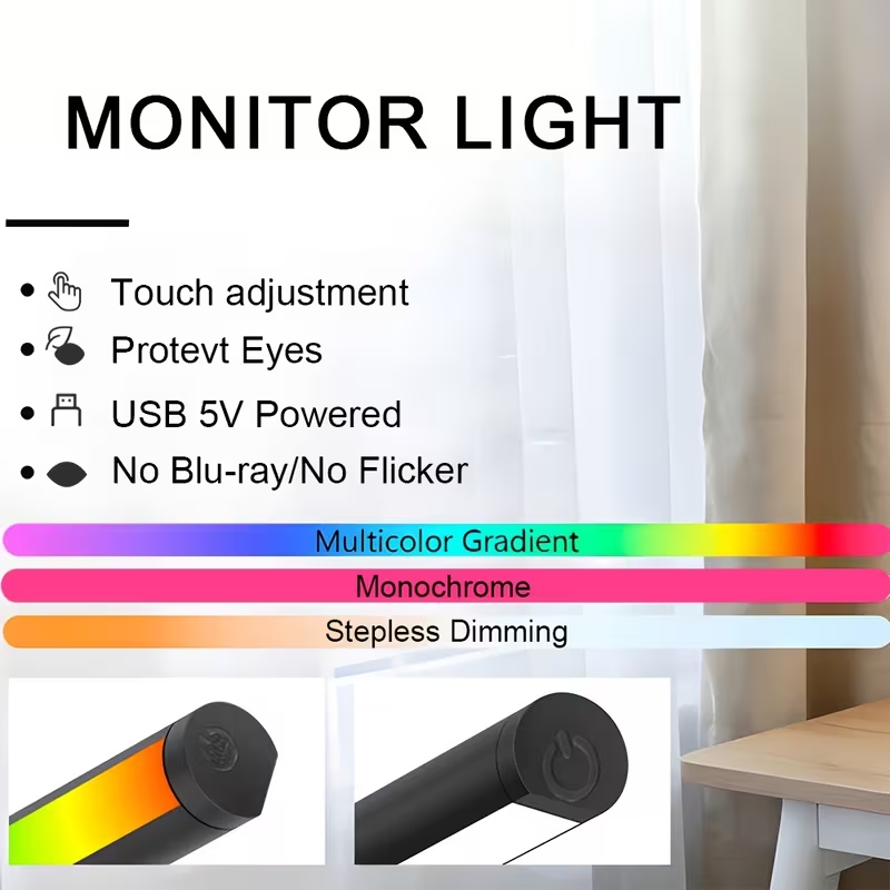 Barra de Luz LED para Monitor  - Adjustable Monitor Mount reseña y precio