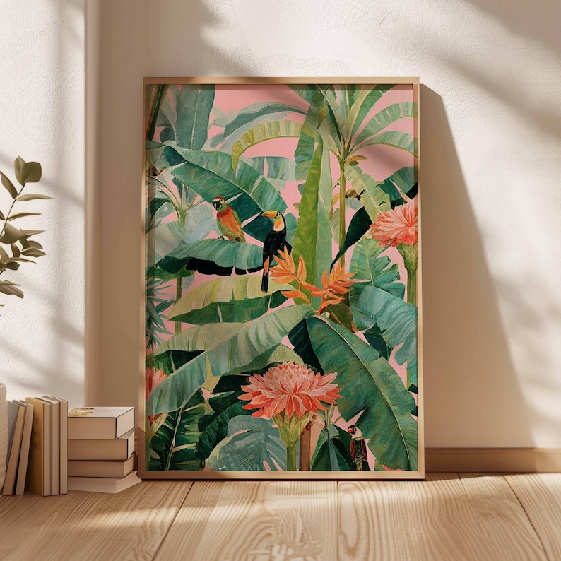 Póster de lienzo tropical retr - Office Furniture And Design reseña y precio