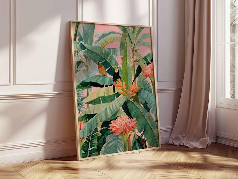 Póster de lienzo tropical retr - Office Furniture And Design reseña y precio