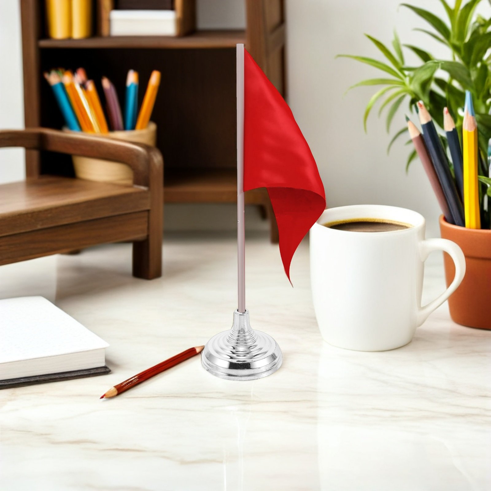 Base plateada para bandera de  - Office Furniture And Design reseña y precio