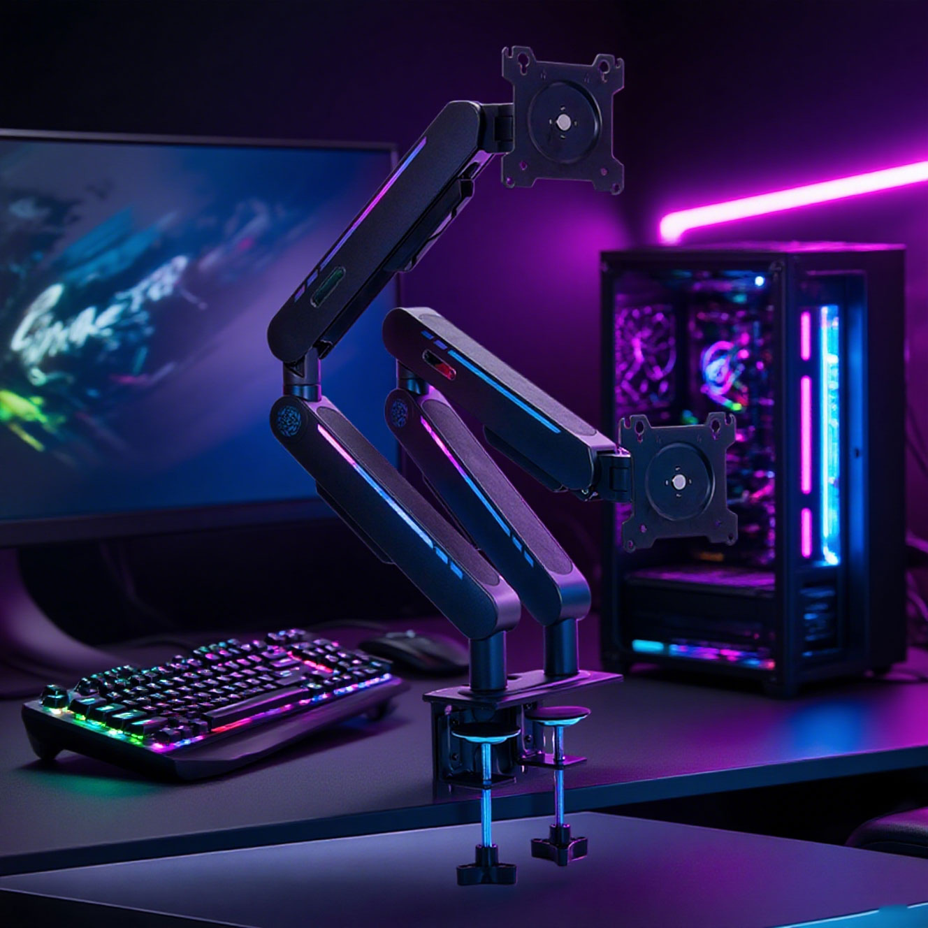 Nuevo Soporte de Escritorio co - Adjustable Monitor Mount reseña y precio
