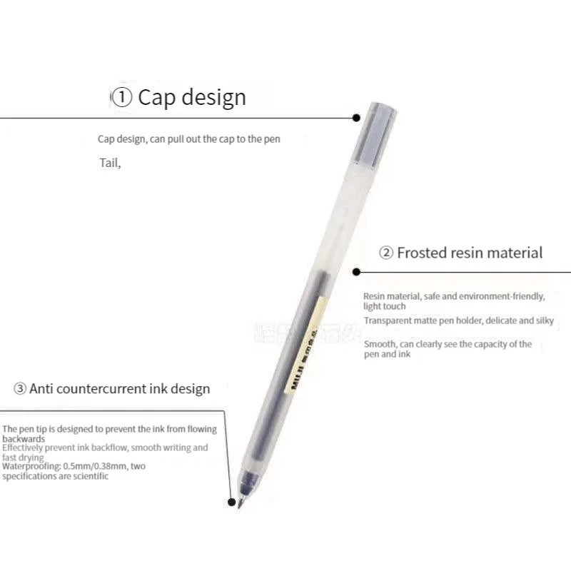 6/8 unids/set bolígrafo de Gel - Muji Stationery Gel Pen reseña y precio
