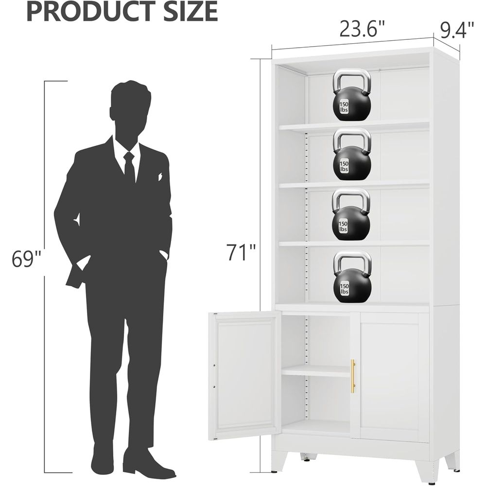 Librerías Metálicas Blancas de - Office Storage Cabinet reseña y precio