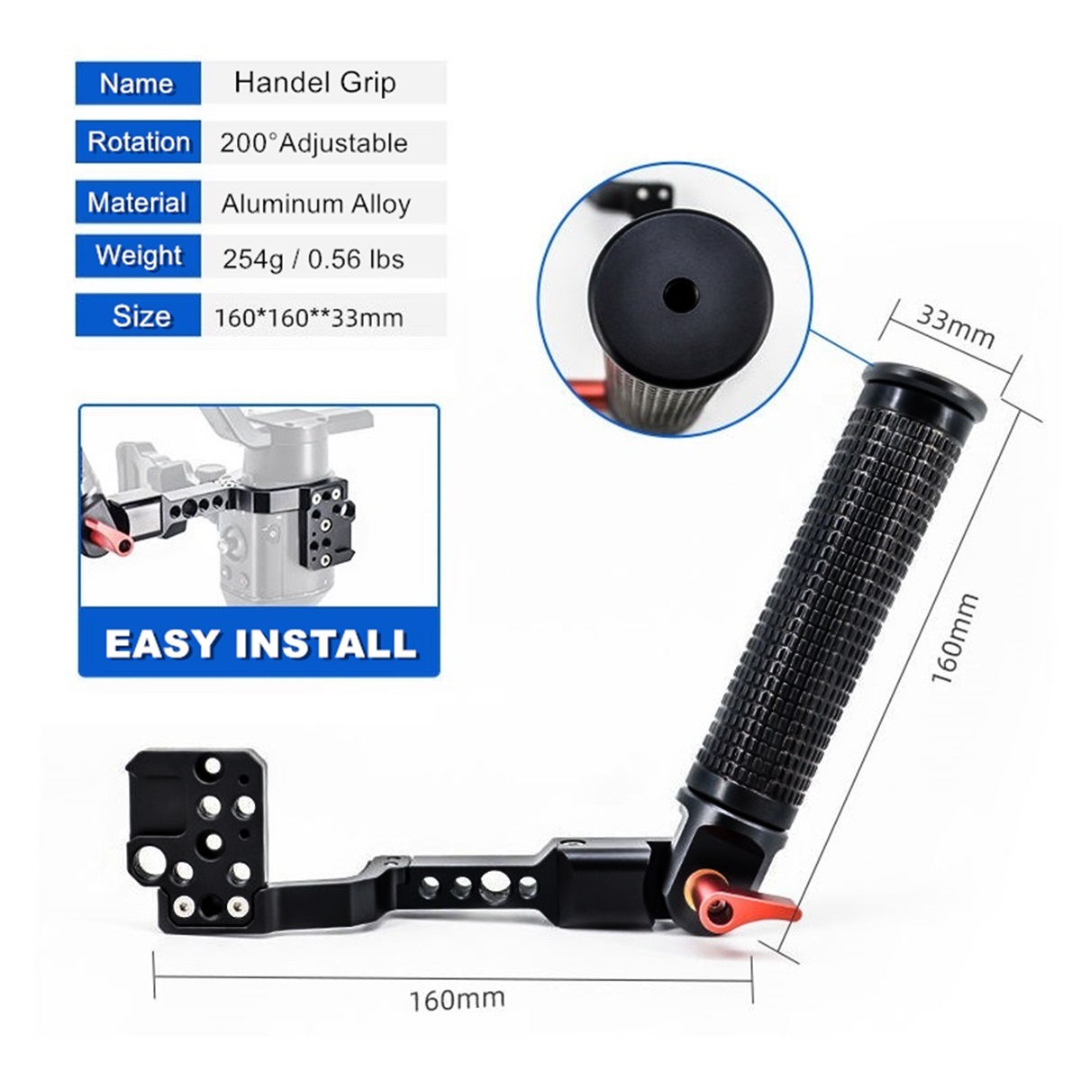 Empuñadura ergonómica para est - Adjustable Monitor Mount reseña y precio