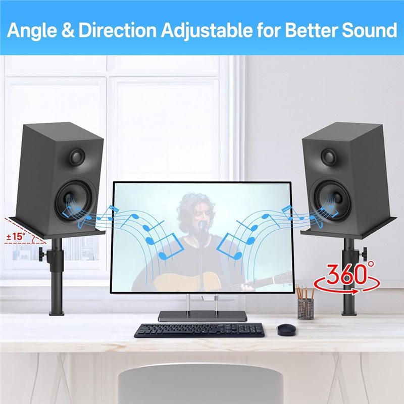 Soporte de Altavoz con Abrazad - Adjustable Monitor Mount reseña y precio