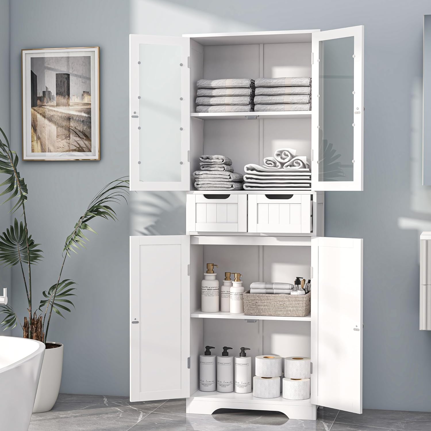 Armario de Baño Alto Independi - Office Storage Cabinet reseña y precio